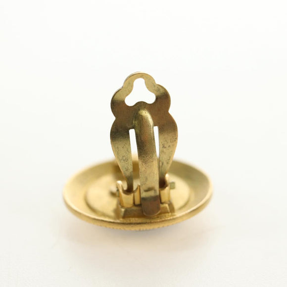 CHANEL COCO Mark Earring metal Gold Tone CC Auth 190201M