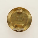 CHANEL COCO Mark Earring metal Gold Tone CC Auth 190201M-5