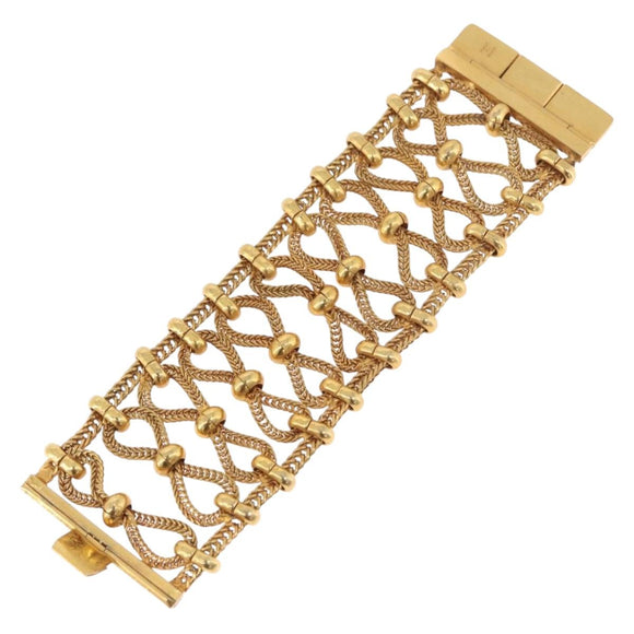 PRADA Bangle Bracelet metal Gold Tone Auth 190203M
