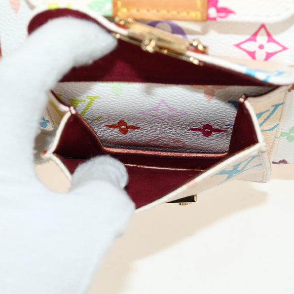 LOUIS VUITTON Monogram Multicolor Keepall 45 Bag White M92641 LV Auth 190220SAV