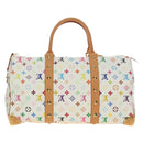 LOUIS VUITTON Monogram Multicolor Keepall 45 Bag White M92641 LV Auth 190220SAV-2