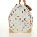 LOUIS VUITTON Monogram Multicolor Keepall 45 Bag White M92641 LV Auth 190220SAV-4