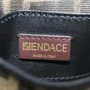 FENDI FENDACE Nano Baguette Chain Shoulder Pouch Black Brown Auth 190223SAM-24