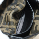 FENDI FENDACE Nano Baguette Chain Shoulder Pouch Black Brown Auth 190223SAM-27