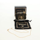 FENDI FENDACE Nano Baguette Chain Shoulder Pouch Black Brown Auth 190223SAM-12