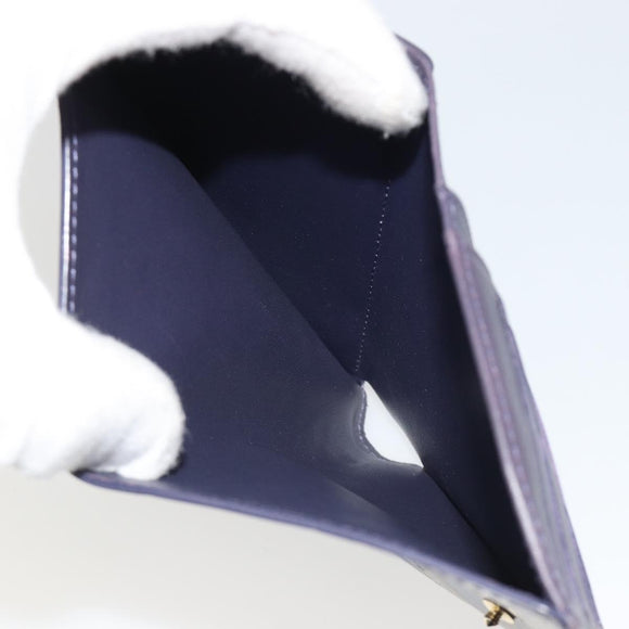 LOUIS VUITTON Vernis Porte Monnaie Viennois Portemonnee Violet LV Auth 190224A