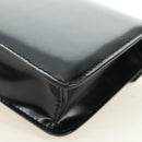 PRADA Chain Shoulder Bag Patent Leather Black Silver Auth 190226SAM-18