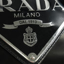 PRADA Chain Shoulder Bag Patent Leather Black Silver Auth 190226SAM-20