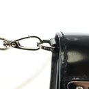 PRADA Chain Shoulder Bag Patent Leather Black Silver Auth 190226SAM-21
