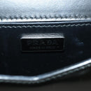 PRADA Chain Shoulder Bag Patent Leather Black Silver Auth 190226SAM-23