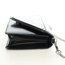 PRADA Chain Shoulder Bag Patent Leather Black Silver Auth 190226SAM-4