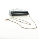PRADA Chain Shoulder Bag Patent Leather Black Silver Auth 190226SAM-7