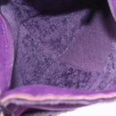 CHANEL Choco Bar Pouch Mouton Purple Silver CC Auth 190227A-16