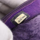CHANEL Choco Bar Pouch Mouton Purple Silver CC Auth 190227A-19