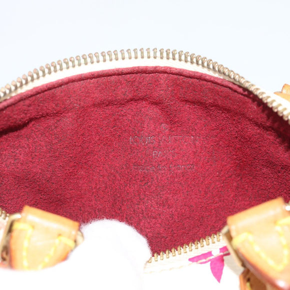 LOUIS VUITTON Monogram Multicolor Mini Speedy Hand Bag White M92645 Auth 190228V