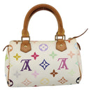 LOUIS VUITTON Monogram Multicolor Mini Speedy Hand Bag White M92645 Auth 190228V-2