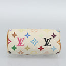 LOUIS VUITTON Monogram Multicolor Mini Speedy Hand Bag White M92645 Auth 190228V-5