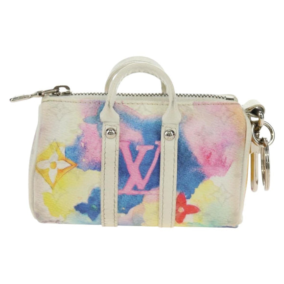 LOUIS VUITTON Watercolor Porte Cles Mini Keepall Key Holder MP2975 Auth 190229V