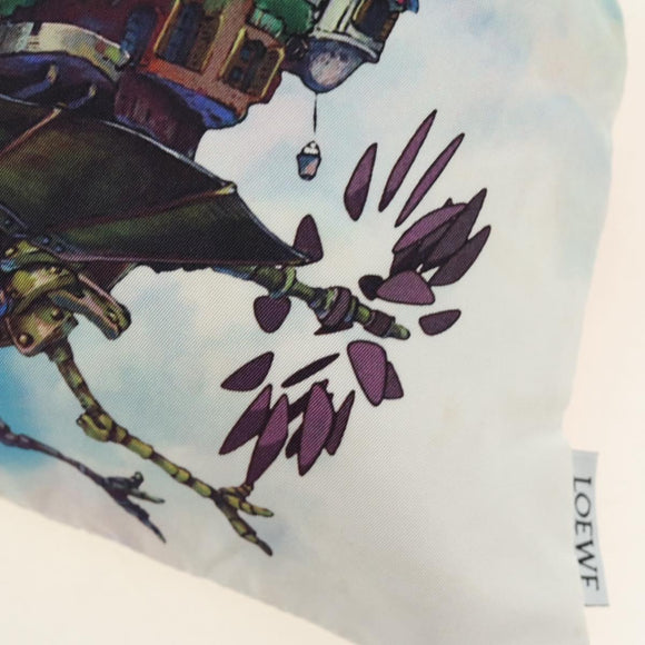 LOEWE Ghibli Collaboration Howl's Moving Castle Pouch Canvas Blue Auth 190232SM