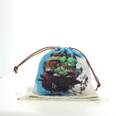 LOEWE Ghibli Collaboration Howl's Moving Castle Pouch Canvas Blue Auth 190232SM-12