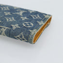 LOUIS VUITTON Monogram denim Portefeuille Amelia Wallet Blue M95511 Auth 190233V-15
