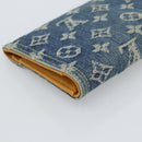 LOUIS VUITTON Monogram denim Portefeuille Amelia Wallet Blue M95511 Auth 190233V-16