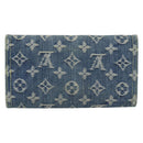 LOUIS VUITTON Monogram denim Portefeuille Amelia Wallet Blue M95511 Auth 190233V-2
