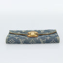 LOUIS VUITTON Monogram denim Portefeuille Amelia Wallet Blue M95511 Auth 190233V-6