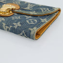 LOUIS VUITTON Monogram denim Portefeuille Amelia Wallet Blue M95511 Auth 190233V-7