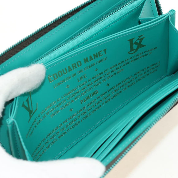 LOUIS VUITTON Masters Collection MONET Zippy Wallet M64602 LV Auth 190234SM