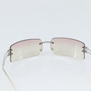 CHANEL COCO Mark Sunglasses Metal Silver CC Auth 190235-10