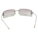 CHANEL COCO Mark Sunglasses Metal Silver CC Auth 190235-3