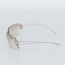 CHANEL COCO Mark Sunglasses Metal Silver CC Auth 190235-6
