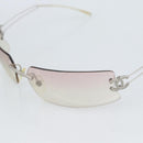 CHANEL COCO Mark Sunglasses Metal Silver CC Auth 190235-9