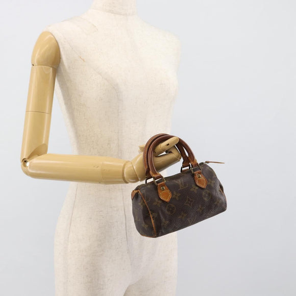 LOUIS VUITTON Monogram Mini Speedy Hand Bag M41534 LV Auth 190236