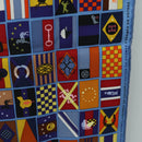 HERMES Carre 90 Scarf ”En Voyage"" Silk Blue Auth 190238M-14