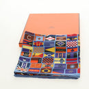 HERMES Carre 90 Scarf ”En Voyage"" Silk Blue Auth 190238M-18