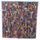 HERMES Carre 90 Scarf ”En Voyage"" Silk Blue Auth 190238M-1