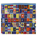 HERMES Carre 90 Scarf ”En Voyage"" Silk Blue Auth 190238M-3
