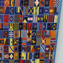 HERMES Carre 90 Scarf ”En Voyage"" Silk Blue Auth 190238M-7