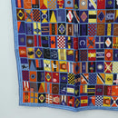 HERMES Carre 90 Scarf ”En Voyage"" Silk Blue Auth 190238M-8