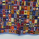 HERMES Carre 90 Scarf ”En Voyage"" Silk Blue Auth 190238M-9
