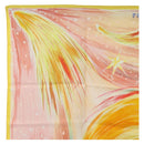 HERMES Carre 90 Scarf ”FEUX DU CIEL"" Silk Pink Auth 190239M-2