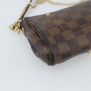 LOUIS VUITTON Damier Ebene Favorit PM Shoulder Bag 2way N41276 LV Auth 190240-18