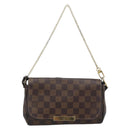 LOUIS VUITTON Damier Ebene Favorit PM Shoulder Bag 2way N41276 LV Auth 190240-13