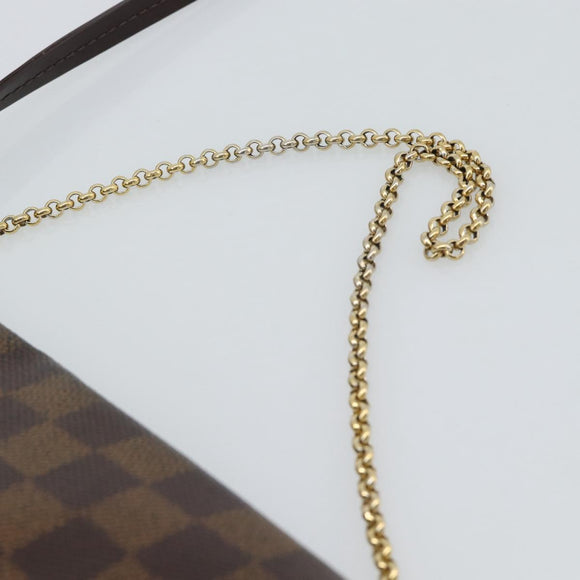 LOUIS VUITTON Damier Ebene Favorit PM Shoulder Bag 2way N41276 LV Auth 190240