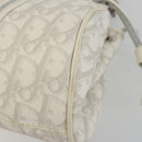 Christian Dior Trotter Canvas Romantic Chain Bag PVC White Silver Auth 190241SAM-15