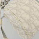 Christian Dior Trotter Canvas Romantic Chain Bag PVC White Silver Auth 190241SAM-16