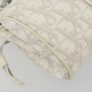 Christian Dior Trotter Canvas Romantic Chain Bag PVC White Silver Auth 190241SAM-18