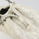 Christian Dior Trotter Canvas Romantic Chain Bag PVC White Silver Auth 190241SAM-19